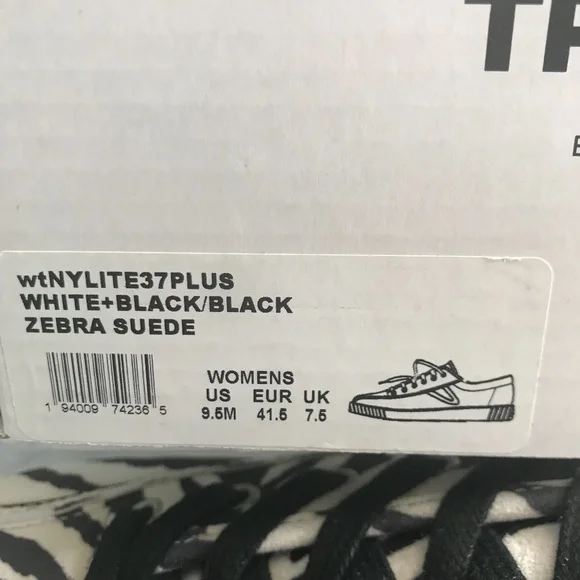 Tretorn  Nylite 37 Plus / Zebra suede / SZ 9.5 - Picture 2 of 2
